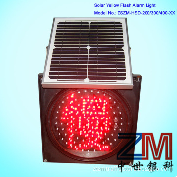 Yellow Solar Traffic  flash Warning Light